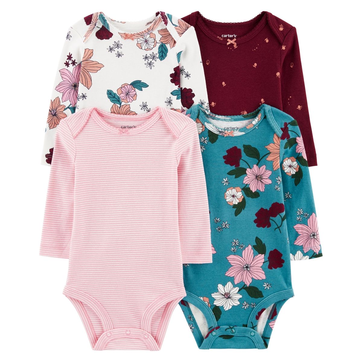 CARTER'S - Pack De Bodys 4 Unidades Bebé Niña Carter's