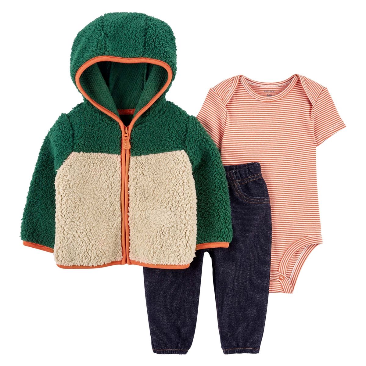 CARTER'S - Conjunto 3 Piezas Polerón, Body y Pantalón Bebé Niño Carter's