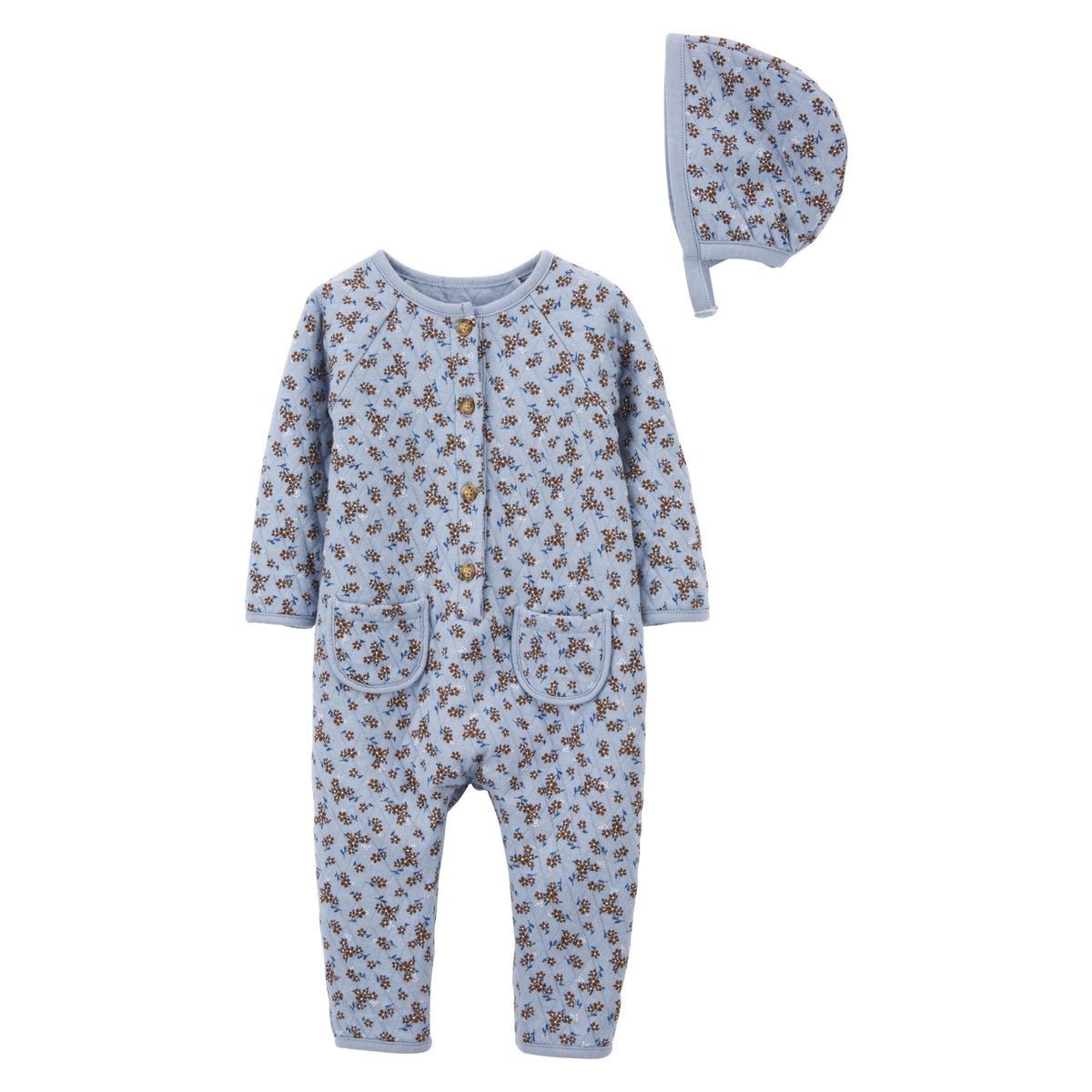 CARTER'S - Conjunto 2 Piezas Enterito Y Gorro Bebé Niña Carter's