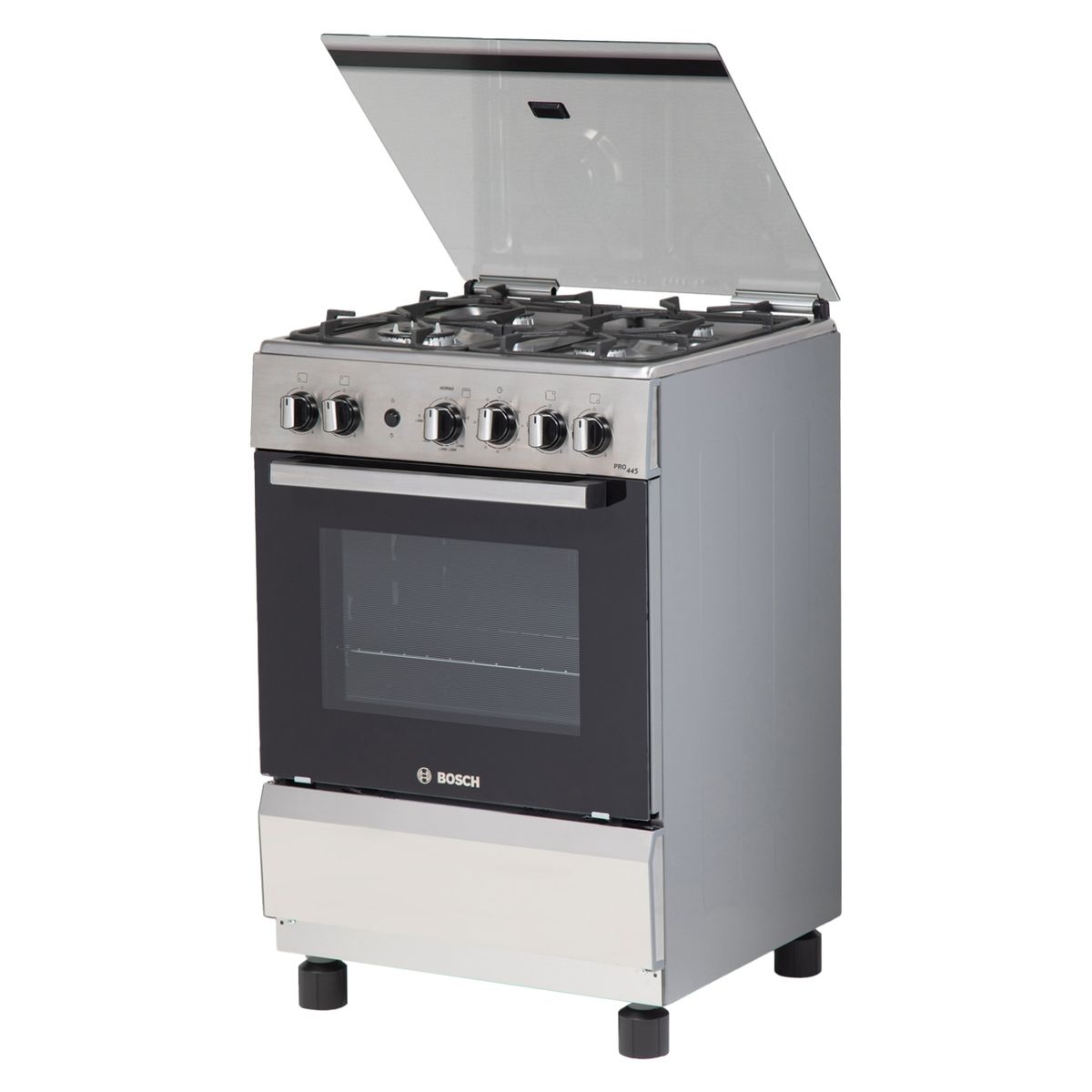 BOSCH - Cocinas a Gas 4 Quemadores Horno de 55 Lt con Grill Eléctrica HSG45I21SE Bosch