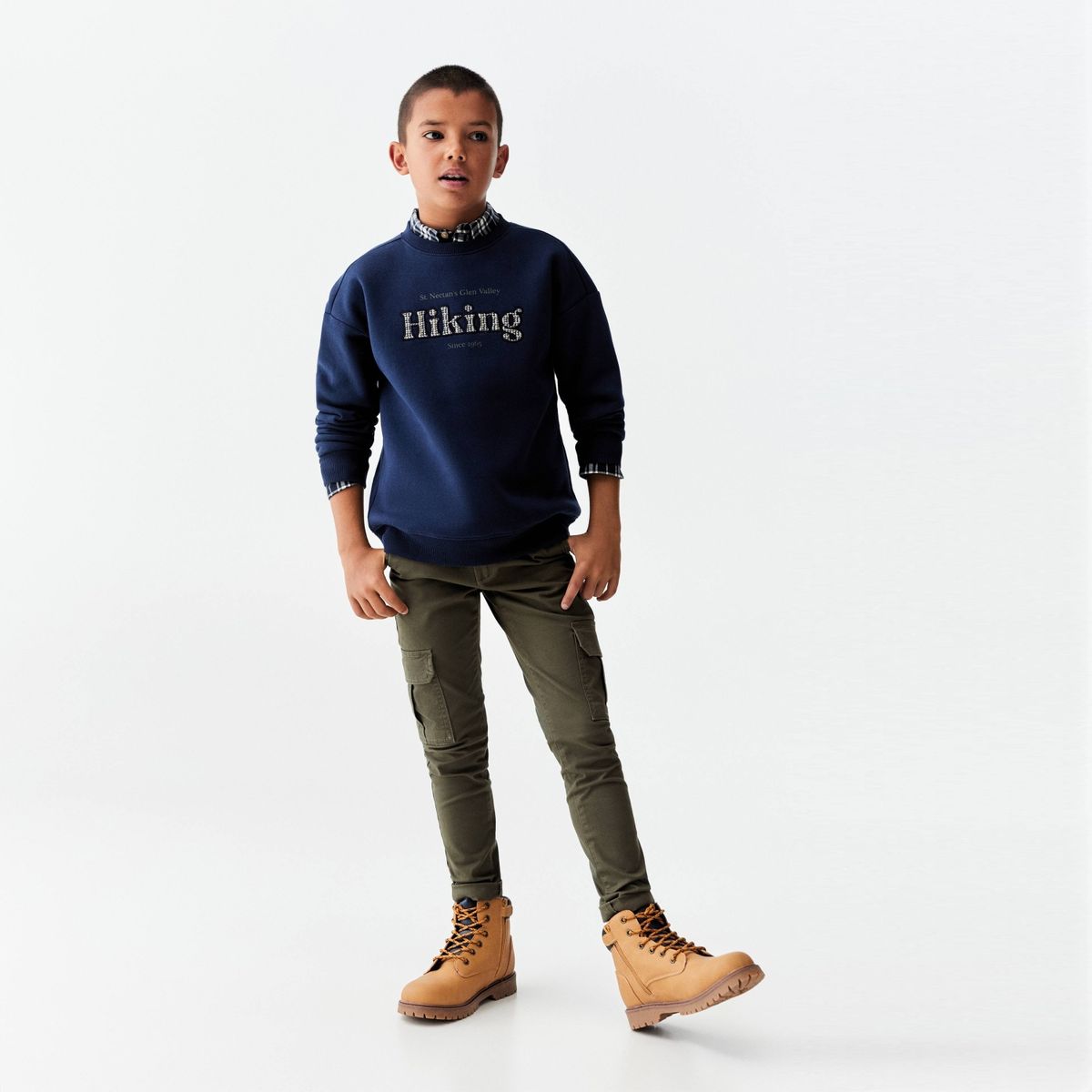 MANGO KIDS - Pantalón Cargo Algodón Delavado Niño Mango Kids