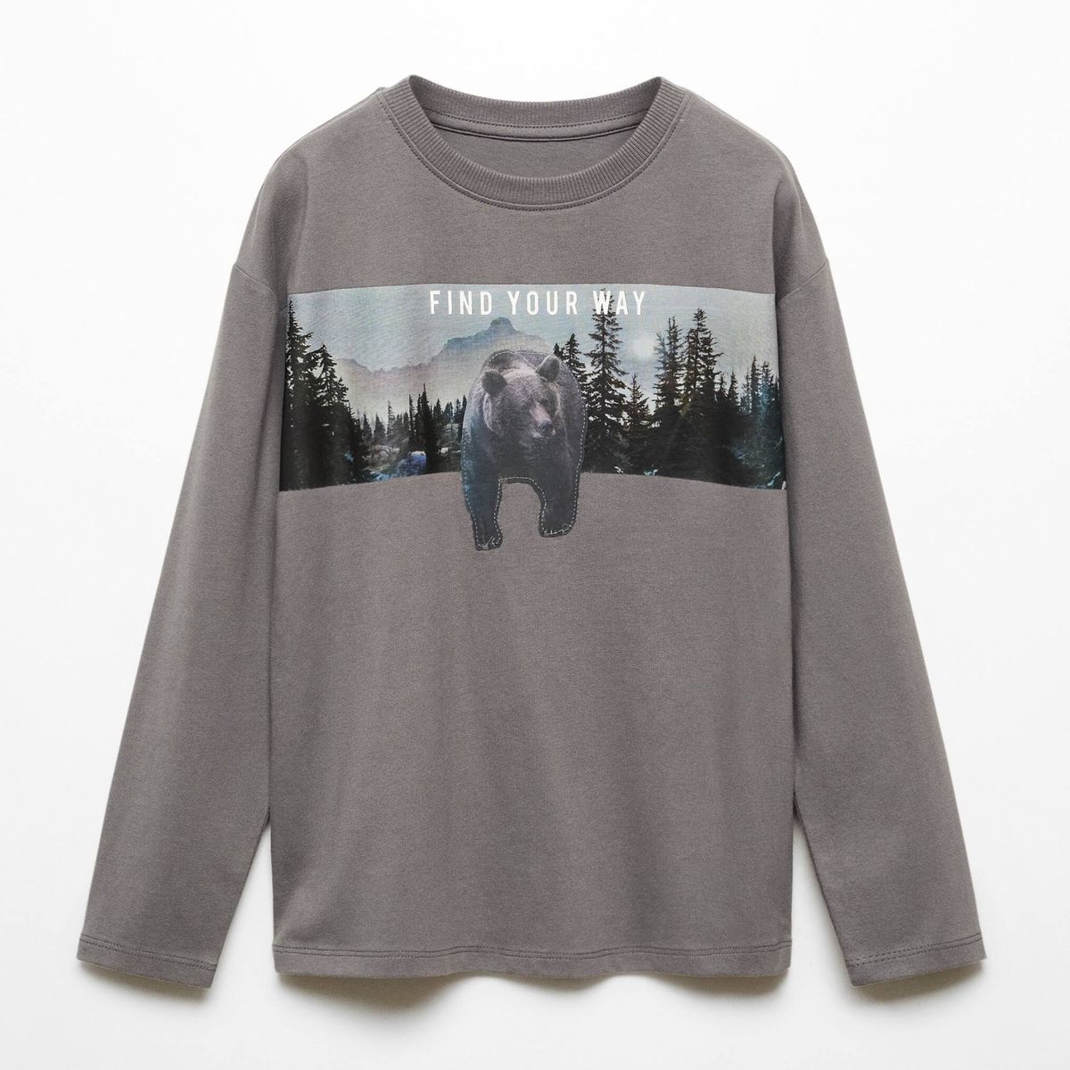 MANGO KIDS - Camiseta Manga Larga Estampada Niño Mango Kids