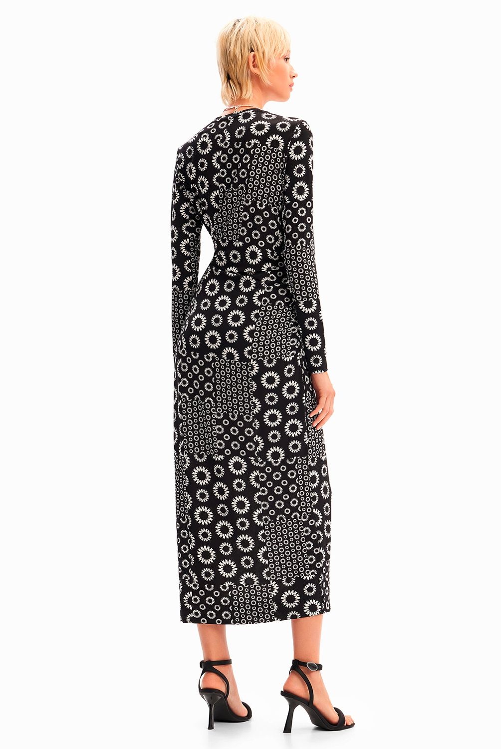DESIGUAL - Vestido Midi Slim Patch Mujer Desigual