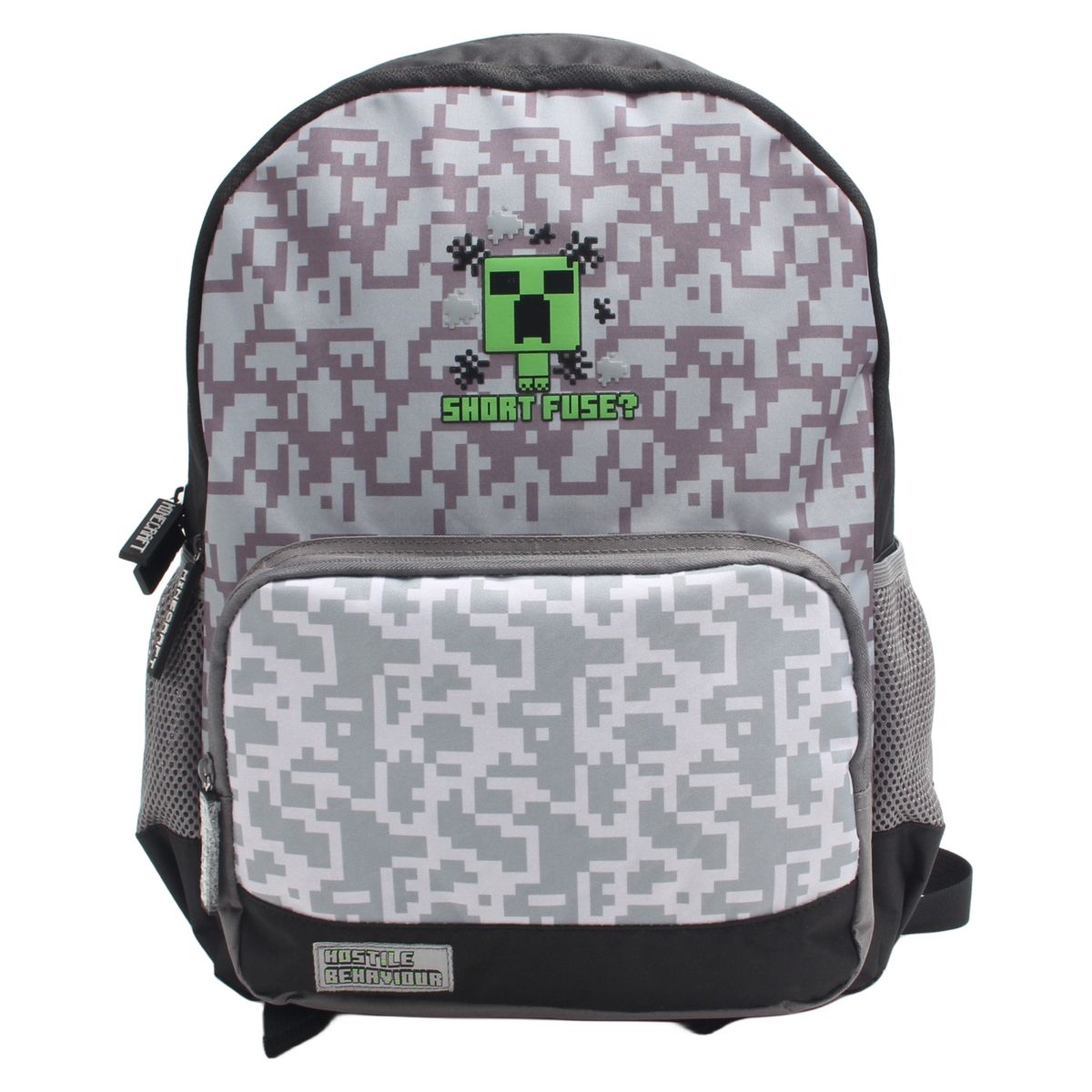 MINECRAFT - Mochila Juvenil Gris Niño Minecraft