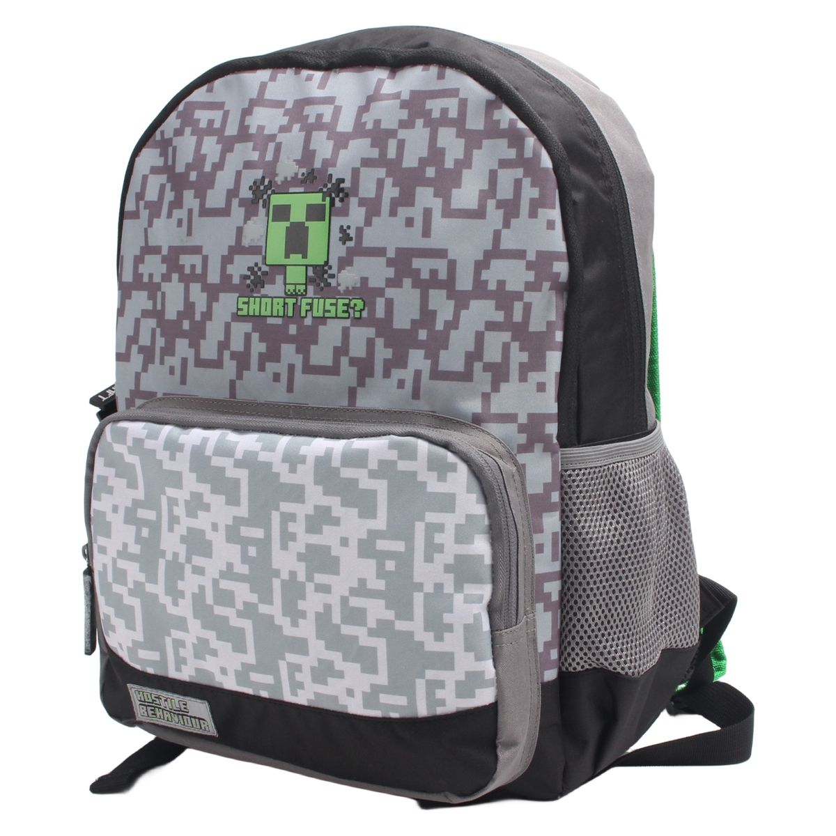 MINECRAFT - Mochila Juvenil Gris Niño Minecraft