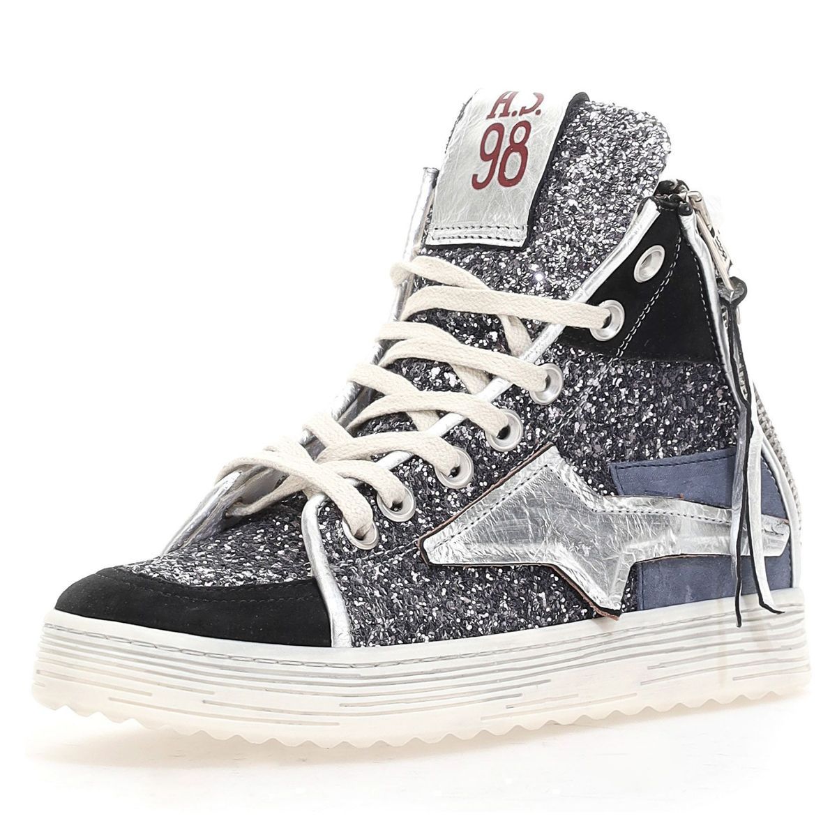 AS 98 - Zapatilla Urbana Mujer Cuero Gris As 98