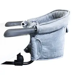 BEBESIT - Silla de Comer Eat & Bear Sujeción de Mesa Portable Gris