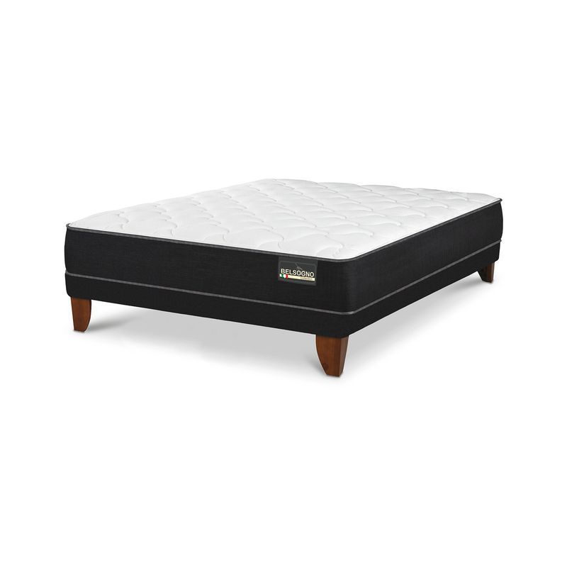 BELSOGNO - Cama Europea Belsogno Plus Black 2 Plazas