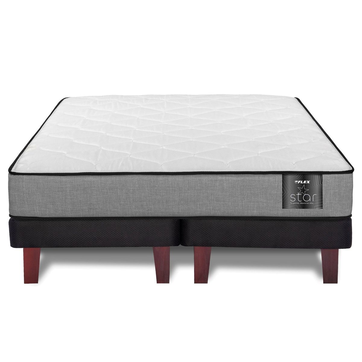 FLEX - Cama Europea Flat Star 2 Plazas X 2.00Mt Base Dividida Flex