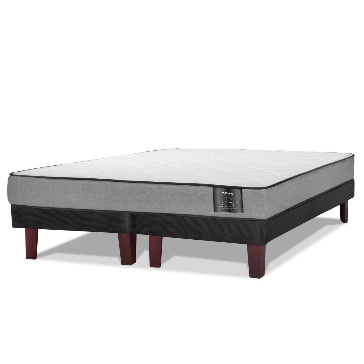 FLEX - Cama Europea Flat Star 2 Plazas X 2.00Mt Base Dividida Flex