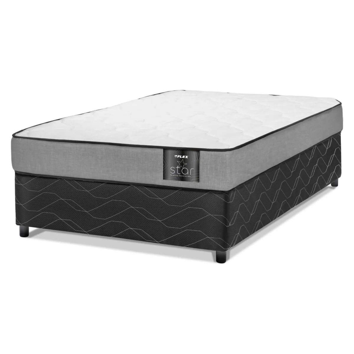 FLEX - Cama Americana Star 1.5 Plazas X 1.90Mt Flex