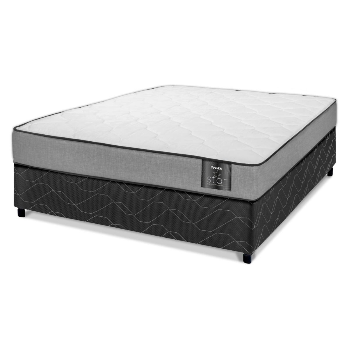 FLEX - Cama Americana Star 2 Plazas X 1.90Mt Base Normal Flex