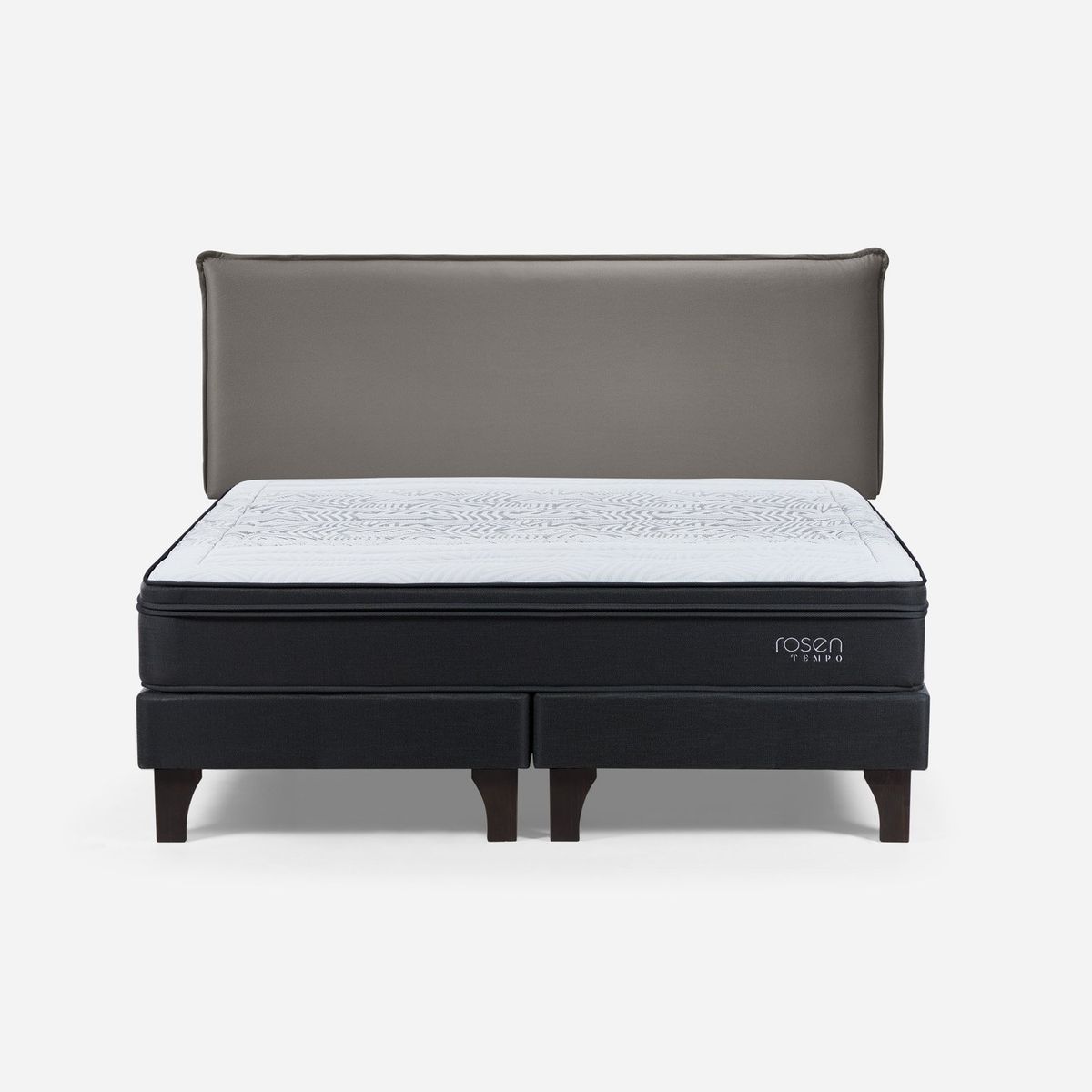 ROSEN - Cama Europea Tempo King x 2.00mt Base Dividida + Respaldo Rosen