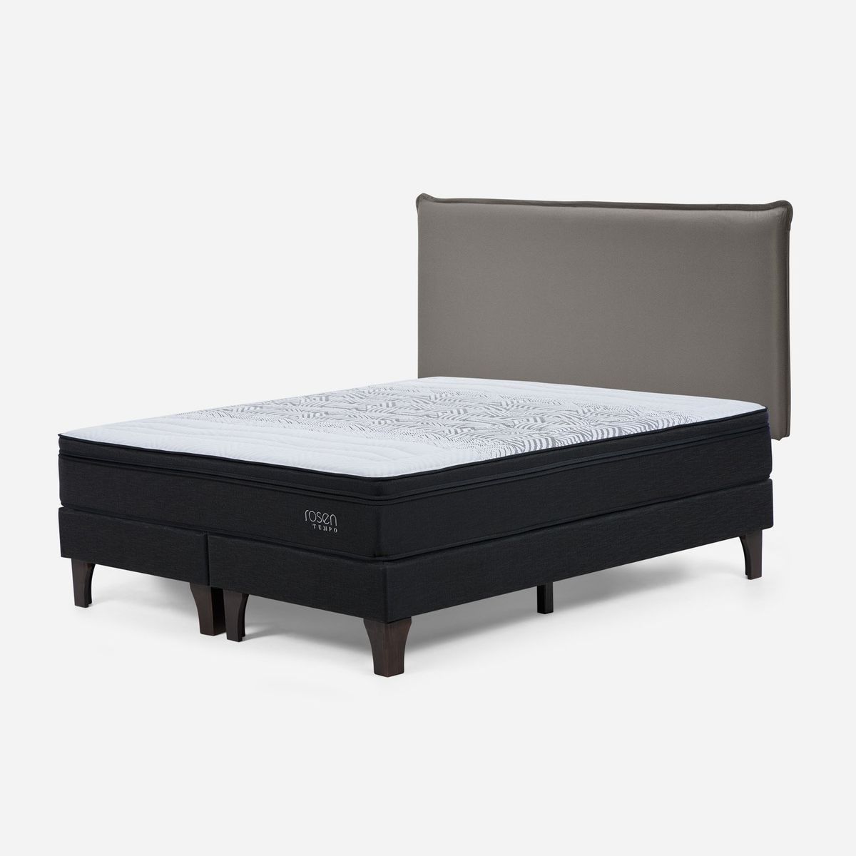 ROSEN - Cama Europea Tempo King x 2.00mt Base Dividida + Respaldo Rosen