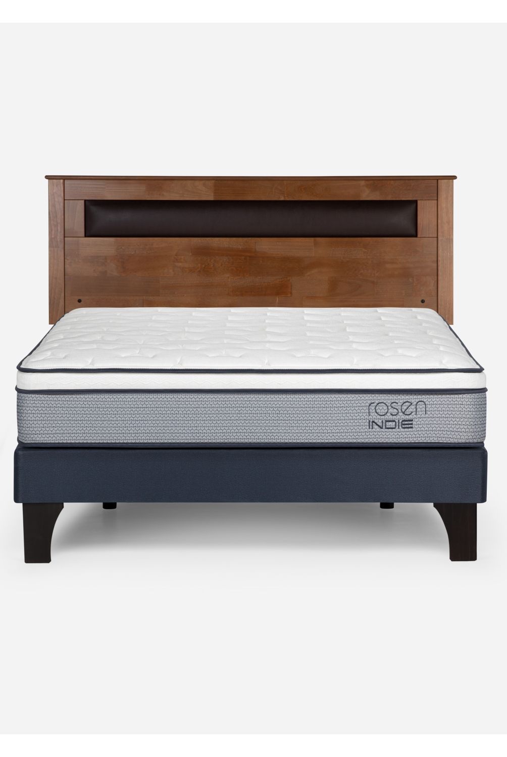 ROSEN - Cama Europea Indie 2 Plazas + Respaldo Rosen