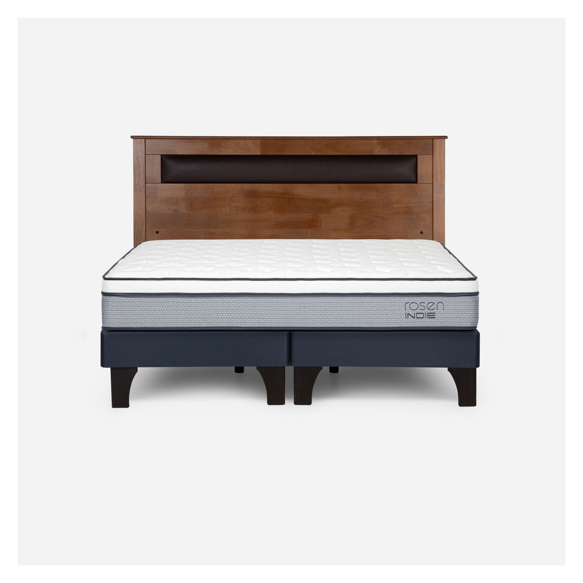 ROSEN - Cama Europea Indie 2 Plazas + Respaldo Rosen
