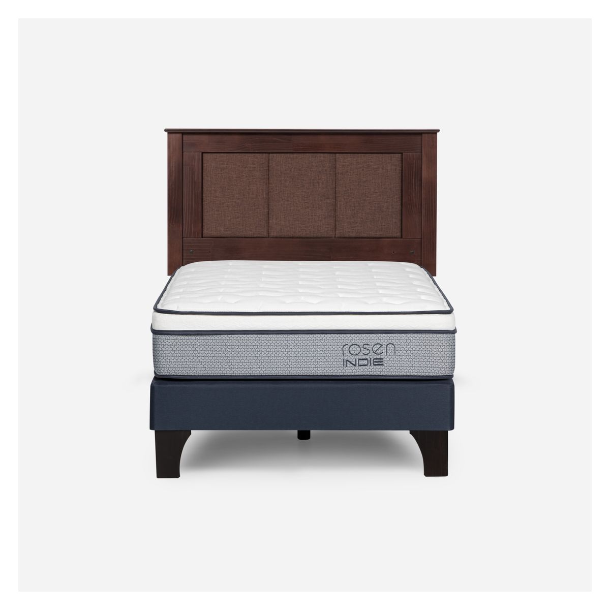 ROSEN - Cama Europea Indie 1 Plaza + Respaldo Rosen
