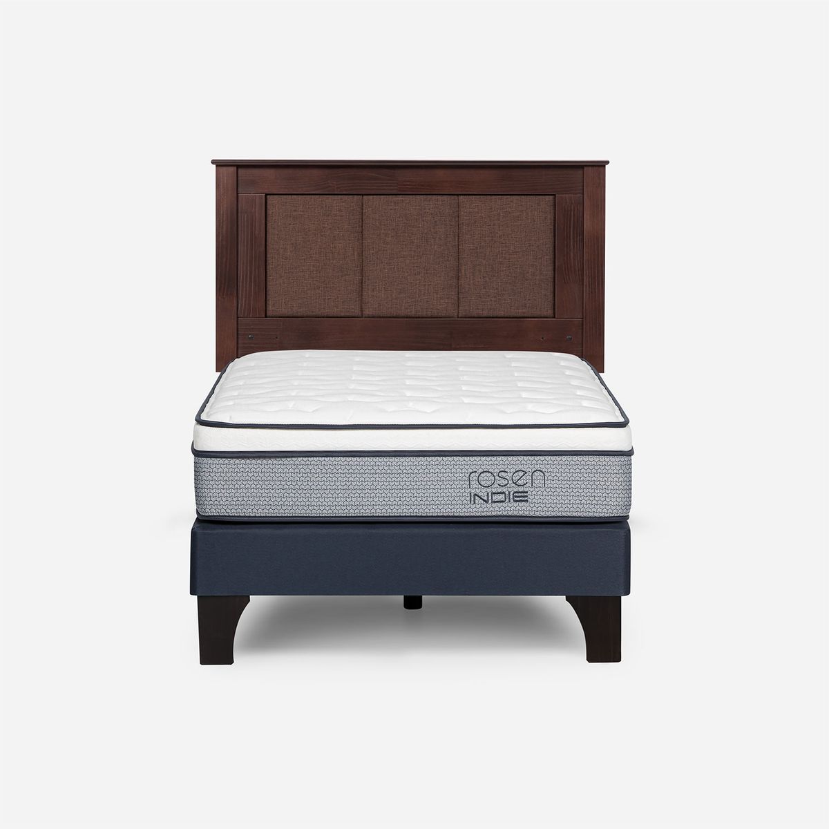 ROSEN - Cama Europea Indie 1.5 Plazas x 2.00 mt  + Respaldo Rosen