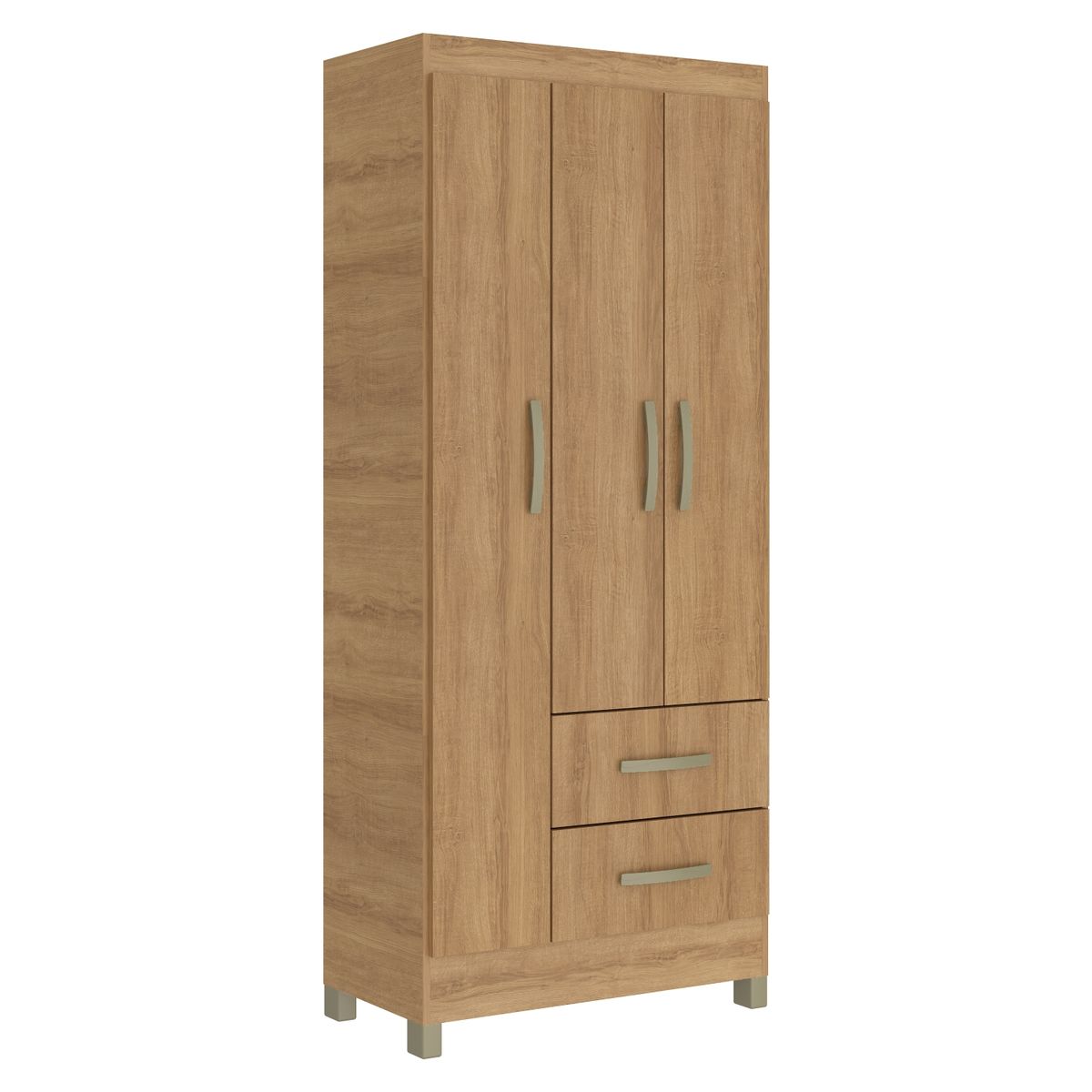 MOBILFRANK - Clóset 3 Puertas 2 Cajones Café Rp132Ml Mobilfrank