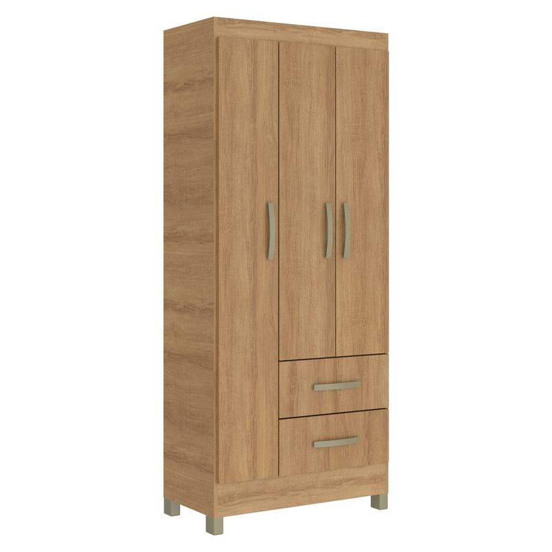 MOBILFRANK - Closet 3 Puertas 2 Cajones Café Rp132Ml Mobilfrank