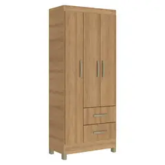 MOBILFRANK - Closet 3 Puertas 2 Cajones Café Rp132Ml