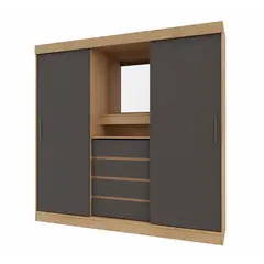 VEKKAHOME - Clóset Argo 2 Puertas 5 Cajones