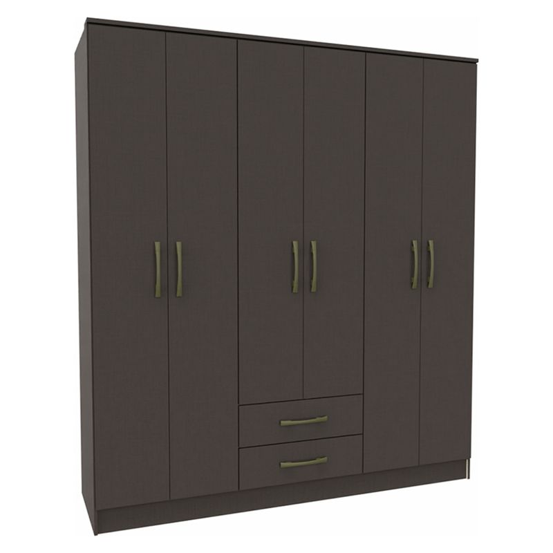 VEKKAHOME - Clóset Pequim 6 Puertas 2 Cajones Vekkahome