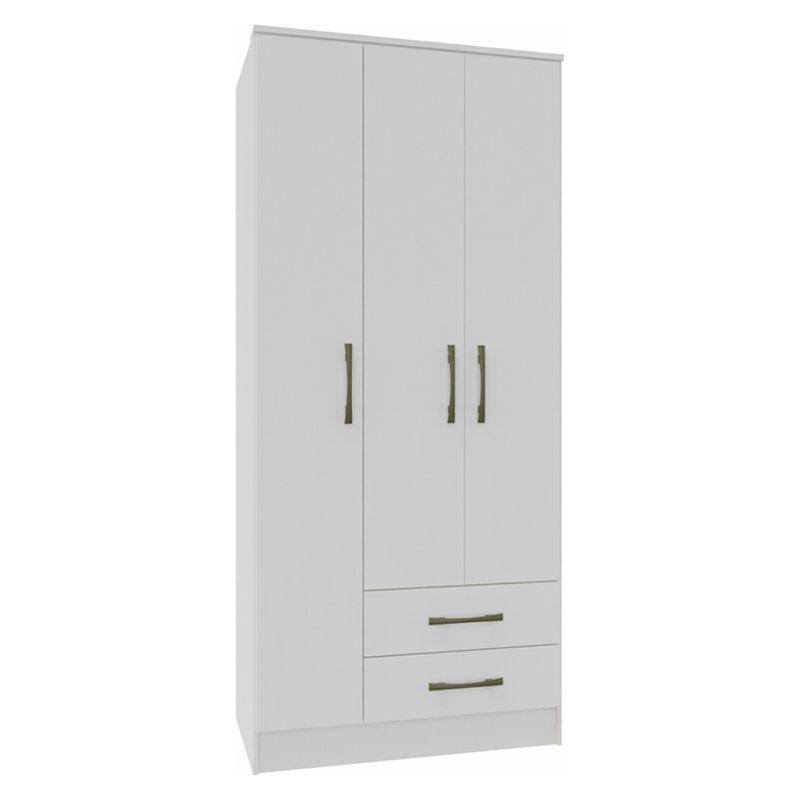 VEKKAHOME - Clóset Pequim 3 Puertas 2 Cajones Vekkahome