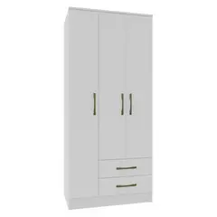 VEKKAHOME - Clóset Pequim 3 Puertas 2 Cajones