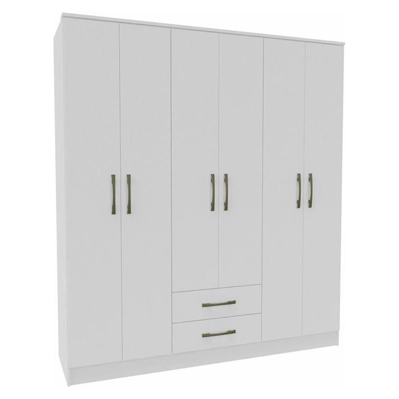 VEKKAHOME - Clóset Pequim 6 Puertas 2 Cajones Vekkahome