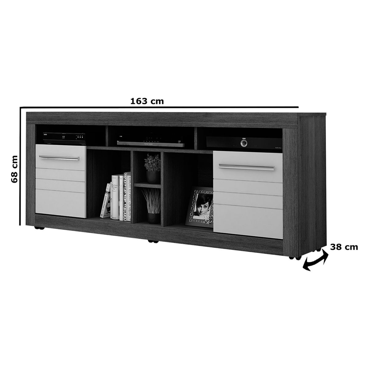 VEKKAHOME - Rack Tv Firenze 50 Vekkahome