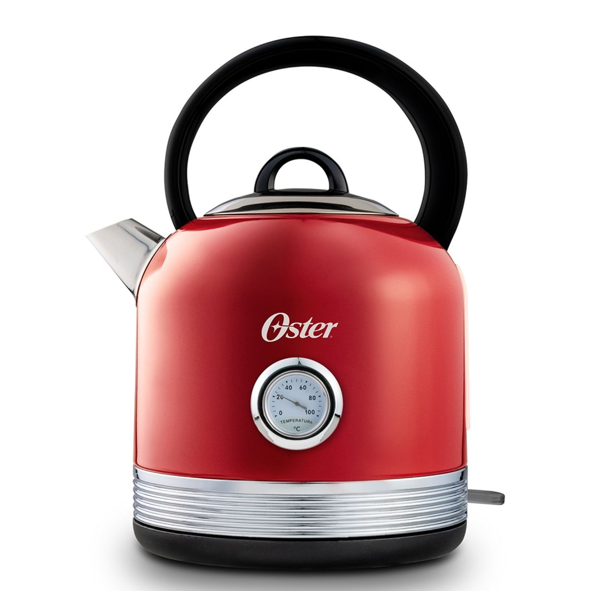 OSTER - Hervidor Eléctrico BVSTKT900R 2.5 Lt Reloj Termómetro Rojo Oster