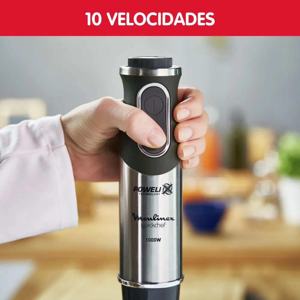 Moulinex Minipimer Quickchef DD655810 Plateado, foto 4