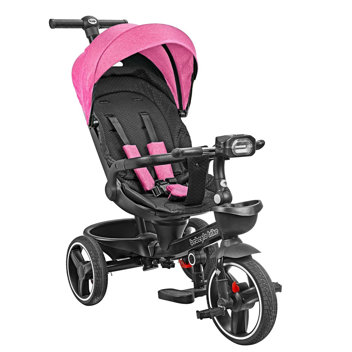 BEBEGLO - Tricilo Coche Cuna Reversible Fucsia Bebeglo