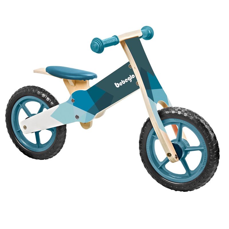 BEBEGLO - Bicicleta Aprendizaje Madera Azul Bebeglo
