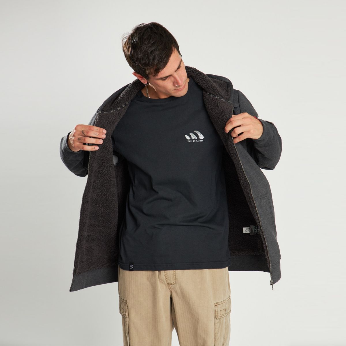 TOKE - Polerón Full Zipper Regular Hombre Toke