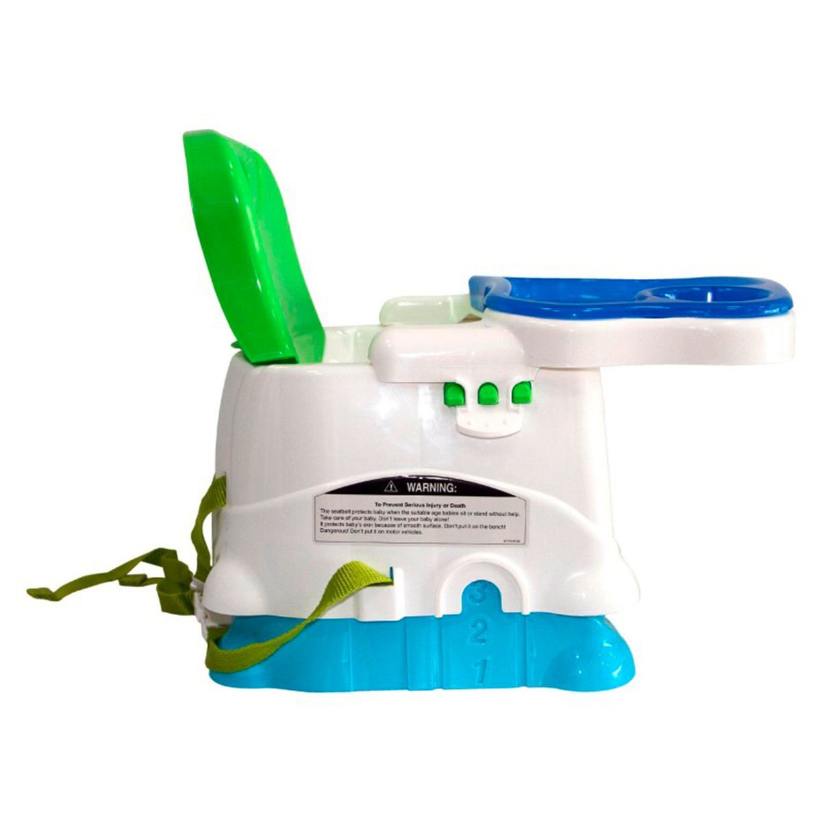 BEBEGLO - Silla De Comer Alzador Verde Bebeglo