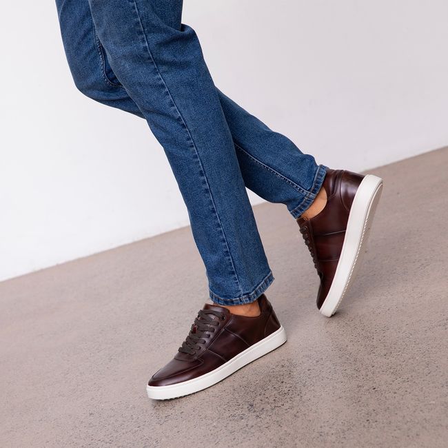 ALDO - Izaac Zapatilla Urbana Hombre Cuero Café Aldo