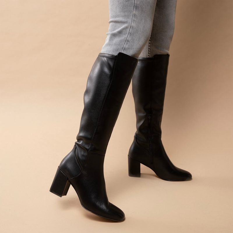 Botas Altas Aldo Satori Block Heel Mujer Negros Del Botas Altas