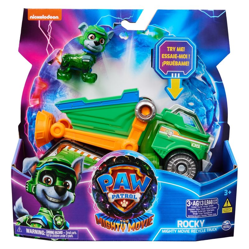PAW PATROL - Mighty Vehículo Película Rocky Paw Patrol
