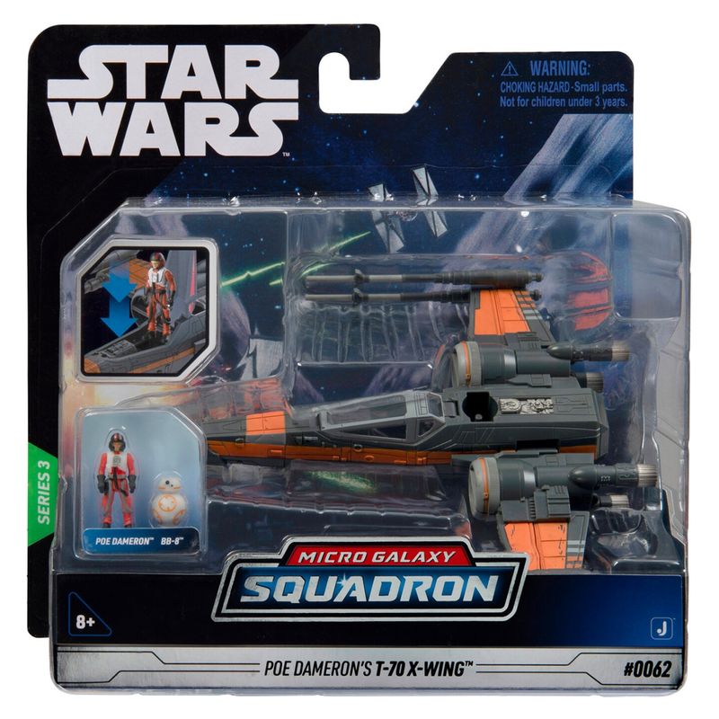 STAR WARS - Vehículo 5 Figura Poe Damerons T70 Xwing Star Wars
