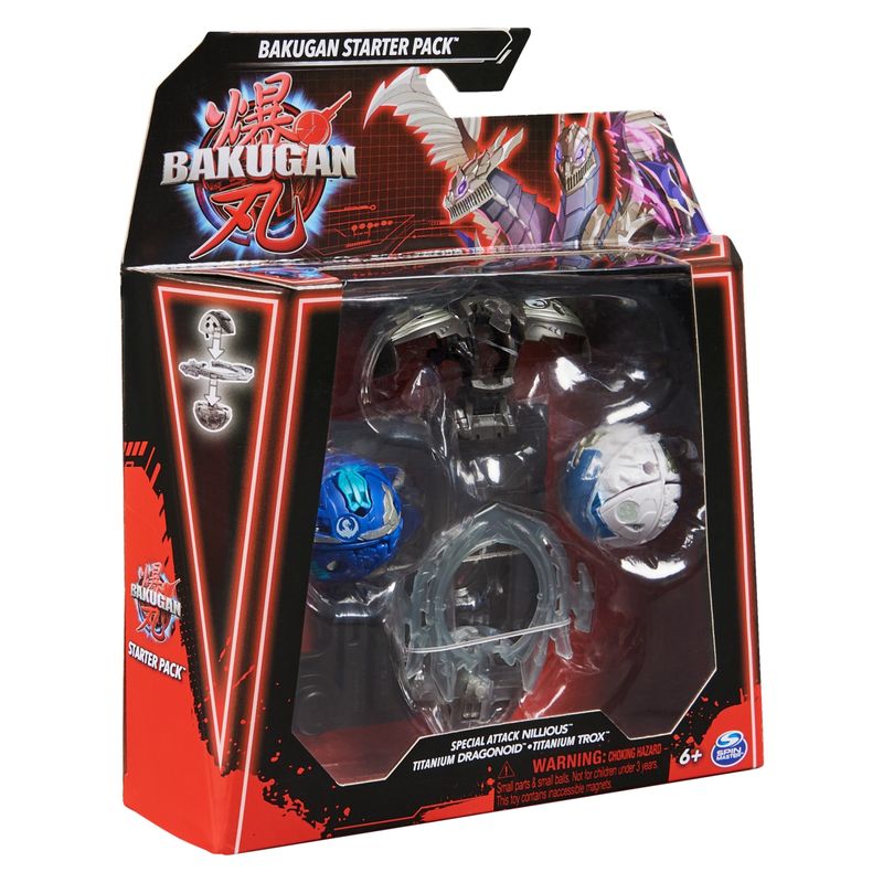 BAKUGAN - Set De Inicio Giro Y Ataque Titanium Trox Bakugan