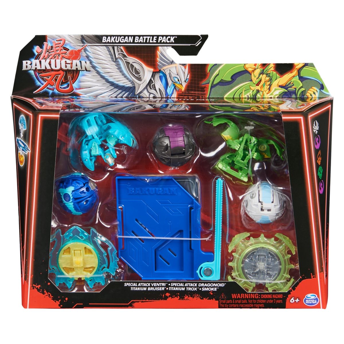 BAKUGAN - Set Batalla Ataque Giratorio Titanium Brui Bakugan