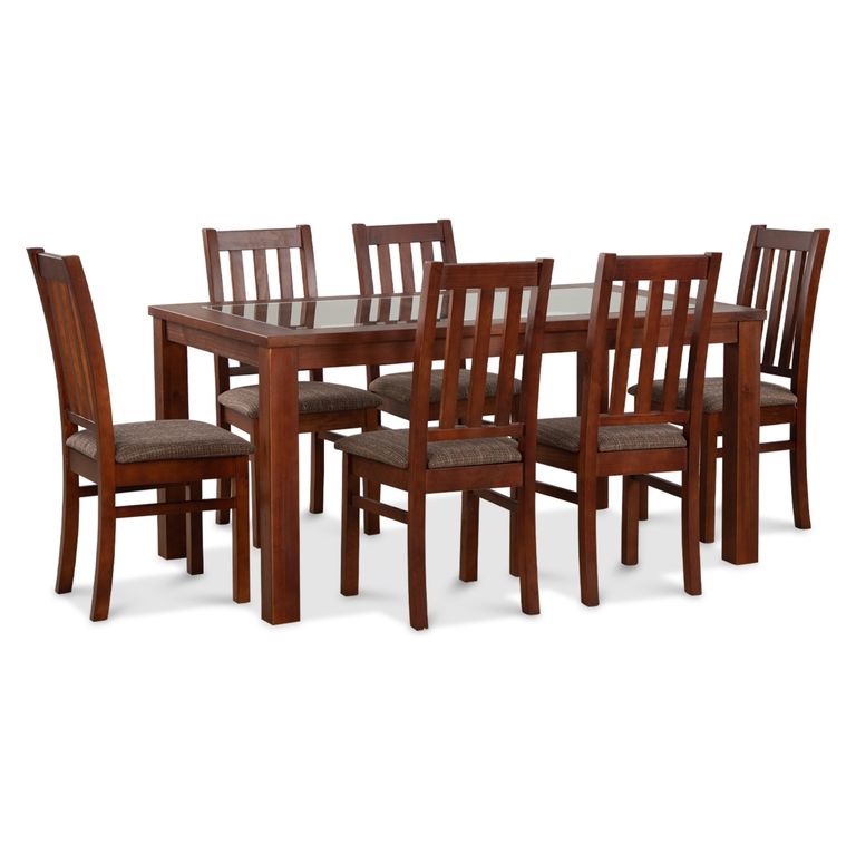CIC Juego De Comedor 6 Sillas Ñuble Vidrio