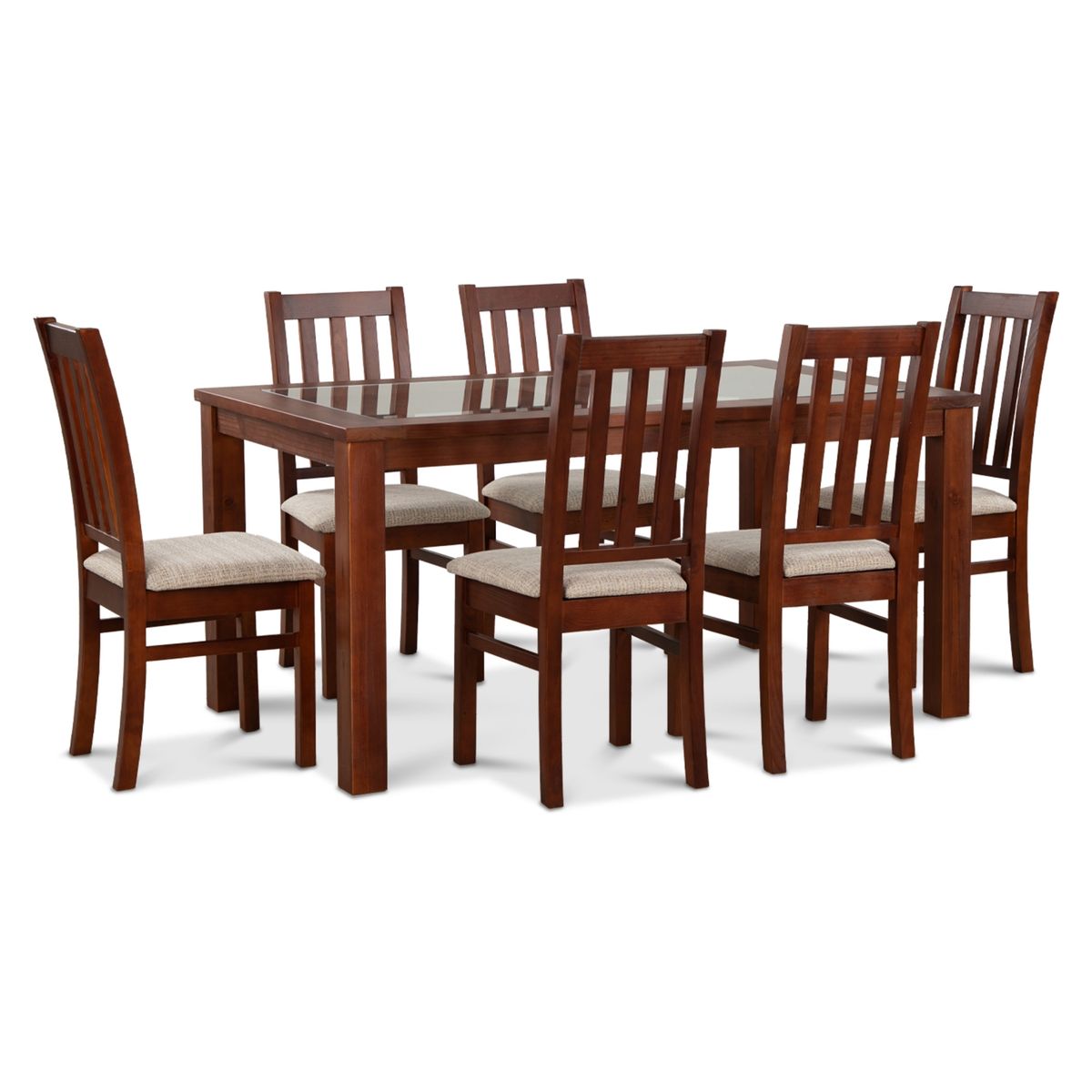 CIC - Juego De Comedor 6 Sillas Ñuble Vidrio Cic