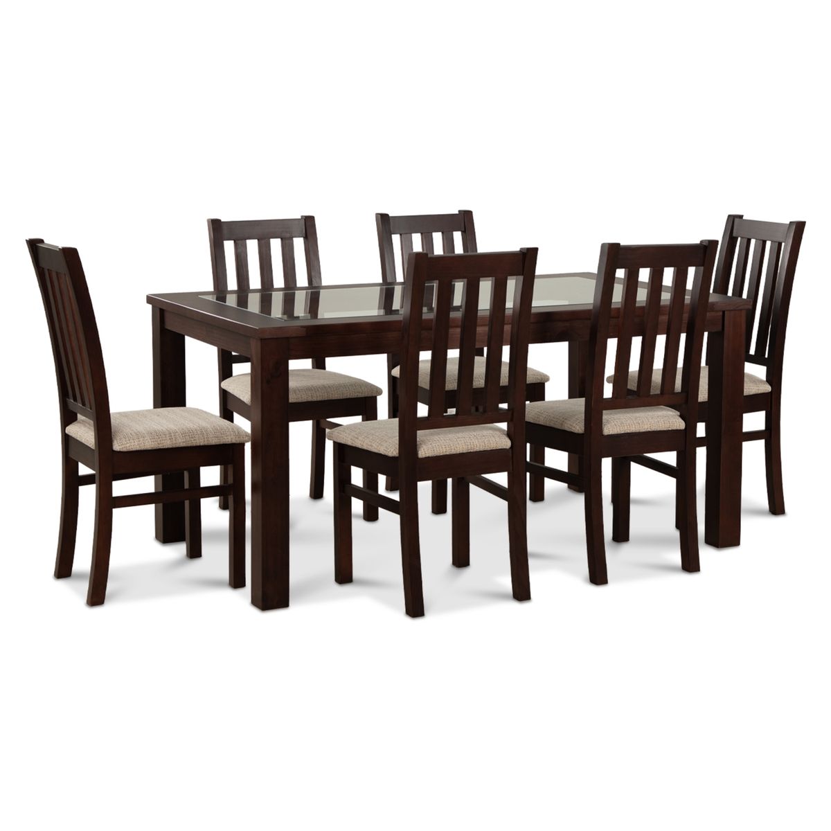 CIC - Juego De Comedor 6 Sillas Ñuble Vidrio Cic