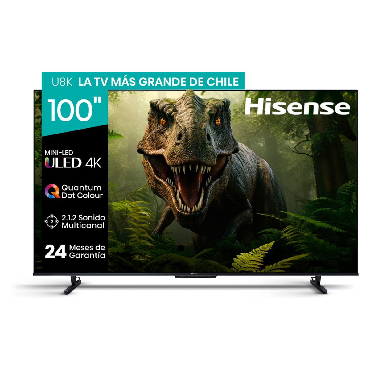 HISENSE - Mini LED Smart TV 100" U8K 4K Google TV Hisense
