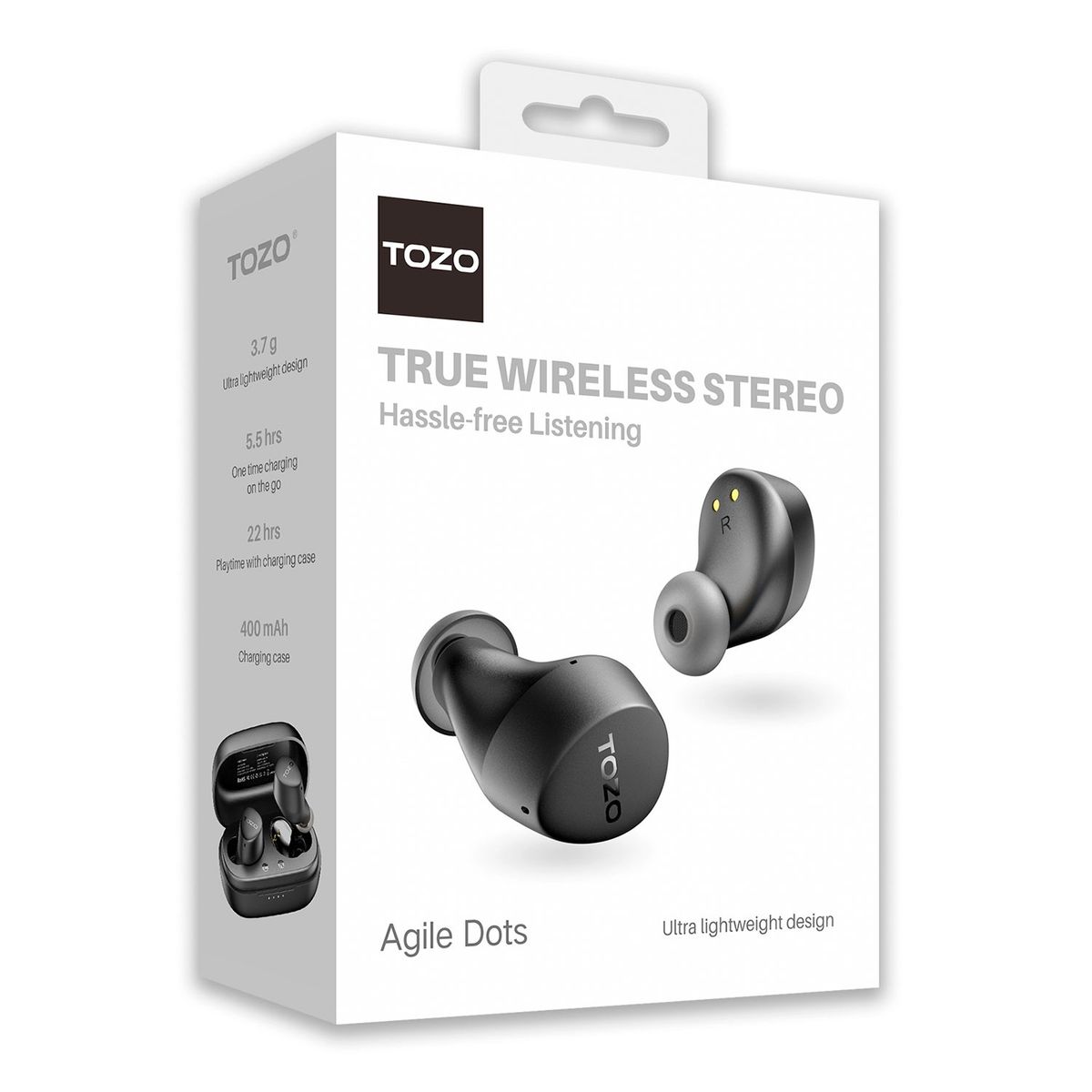 TOZO - Audífono Inalambrico AGILE DOTS NEG Tozo