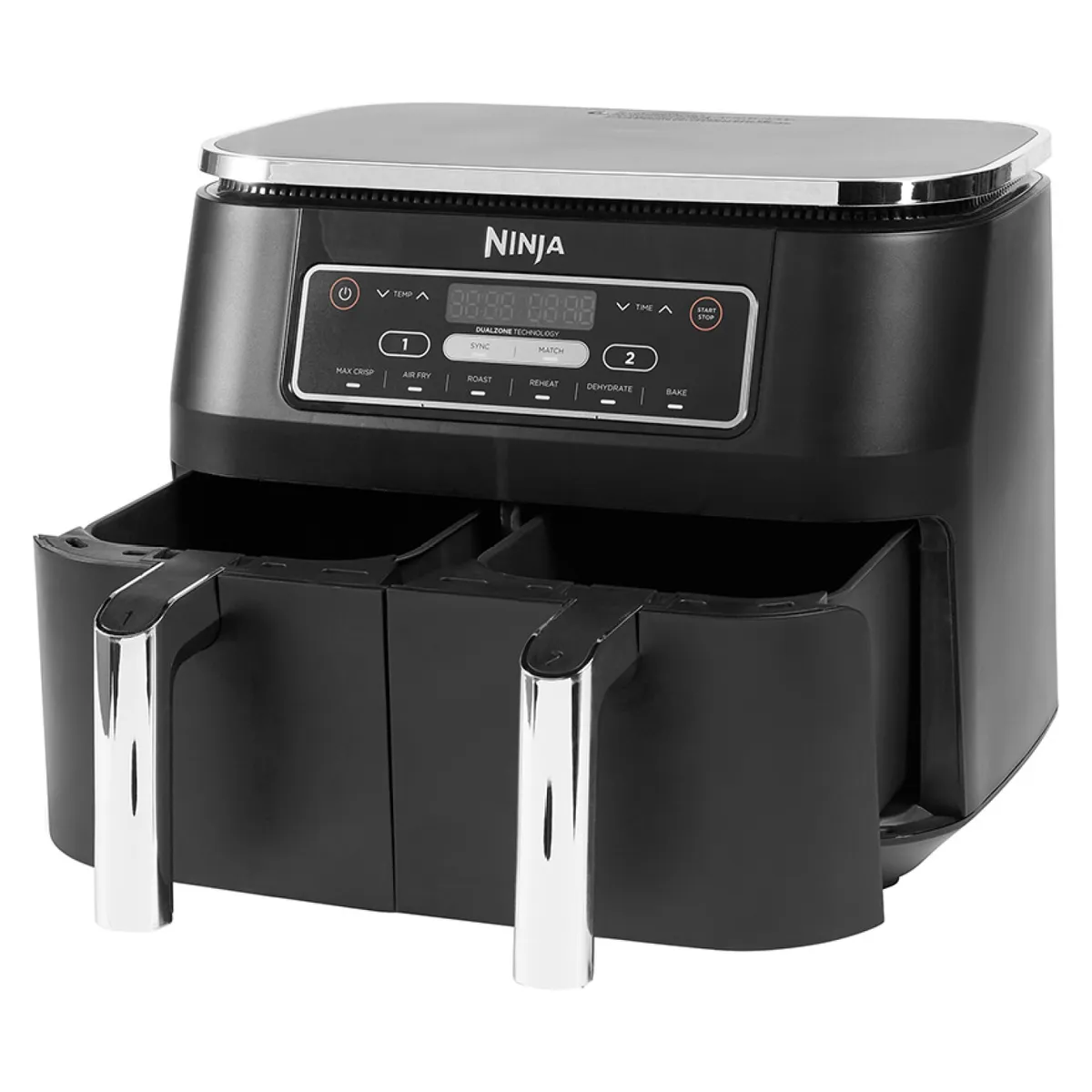 NINJA - Freidora De Aire Ninja Doble 6 En 1 De 7.6 Lts