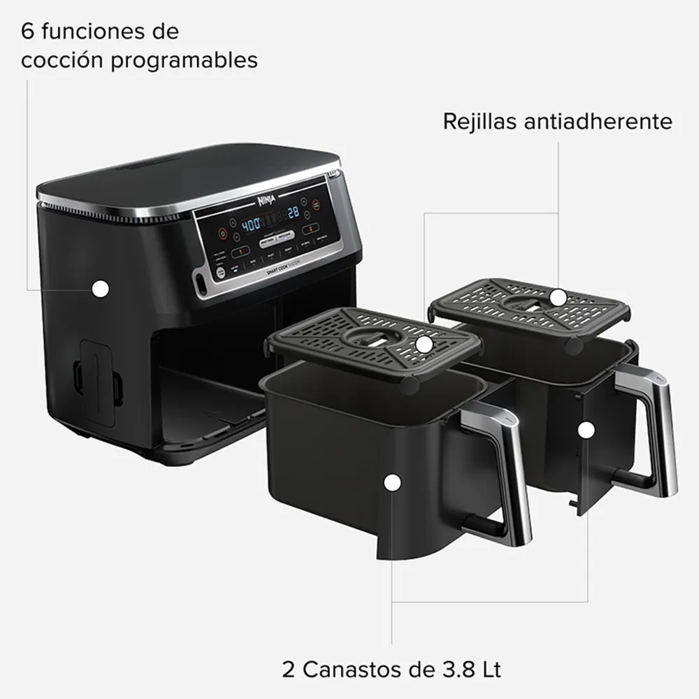 Ninja Dual AF300EU 7.6L Negro, foto 4